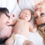 Baby with parents